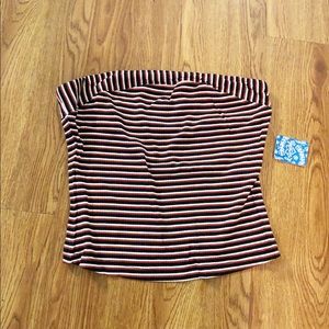 Free People Show Me Stripe Black Tube Top